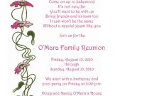 Family Reunion Letter Template. Style Frt-08 with Family Reunion Letter Template