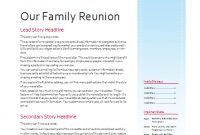 Family Reunion Newsletter Template | Family Reunion within Free Family Reunion Letter Templates