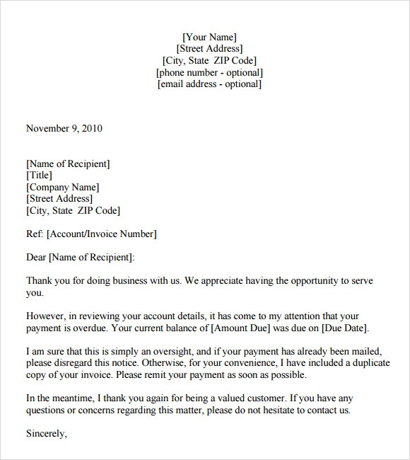 Free 7+ Past Due Letter Templates In Pdf inside Past Due Letter Template