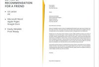 Free 9+ Sample Recommendation Letter For A Friend In Pdf intended for Letter Of Recommendation For A Friend Template