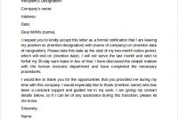 Free 9+ Sample Resignation Letter Examples In Ms Word | Pdf for Resignation Letter Template Pdf