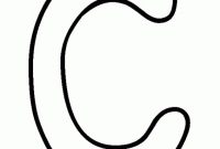 Free Coloring Pages Of Letter C | Lettering, Lettering with Large Letter C Template