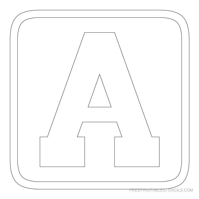 Free Printable Alphabet Stencils | Printable Block Letter throughout Block Letter Template Free