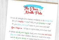 Free Printable Elf On The Shelf Letter Template within Elf On The Shelf Letter From Santa Template