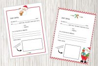 Free Printable Letter To Santa Template For Kids' Christmas for Free Printable Letter From Santa Template