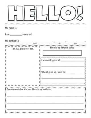 Free Printable Pen Pal Letter Template (With Images) | Pen in Pen Pal Letter Template
