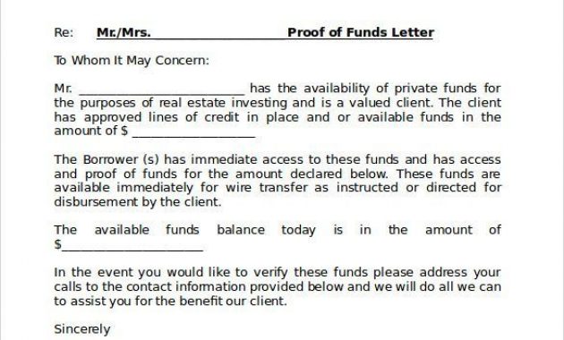 Free Proof Of Funds Letter - Http://www.valery-Novoselsky with regard to Proof Of Funds Letter Template