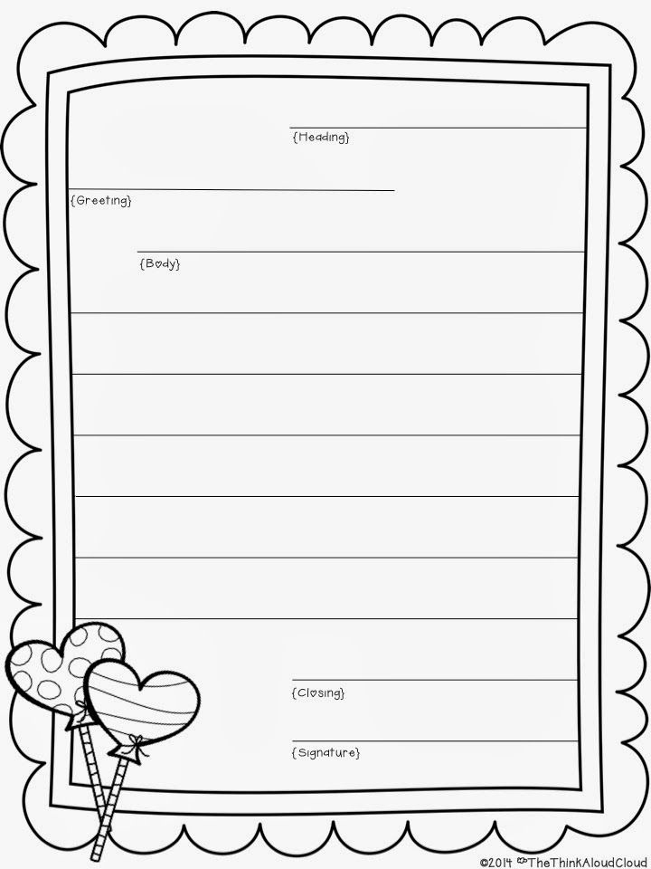 Friendly Letter Writing Template With Scaffolding For with Letter Writing Template For Kids