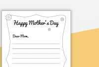Happy Mother's Letter Template Teaching Resource | Teach Starter with Mother&#039;s Day Letter Template