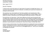 High School Counselor Cover Letter | High School Counselor with Letter Of Counseling Template