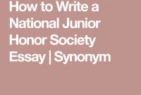 How To Write A National Junior Honor Society Essay (With with National Junior Honor Society Letter Of Recommendation Template