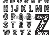 Initial Monogram Letters Laser Cut Template Stock regarding Fancy Alphabet Letter Templates