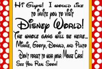 Invitation To Disney World (With Images) | Disney inside Disney Letter Template