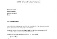 Layoff Letter Due To Covid-19 (Coronavirus) – Free Template with regard to Proof Of Unemployment Letter Template
