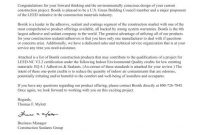 Leed Compliance Letter With Voc Chem-Calk Product regarding Leed Letter Template