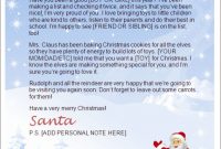 Letter From Santa Template Word | Letters From Santa North throughout Free Letters From Santa Template