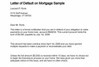 Letter Of Default On Mortgage Sample (With Images with regard to Notice Of Default Letter Template