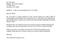 Letter Of Recommendation Template | Letter Of Recommendation for Letter Of Recomendation Template