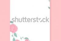 Love Letter Blank Template Rose Flower Stock-Vektorgrafik intended for Template For Love Letter