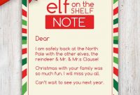 Magic Elf Goodbye Note | Weihnachtself, Der Elf intended for Elf Goodbye Letter Template