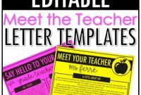 Meet The Teacher Letter Templates | Editable throughout Meet The Teacher Letter Template