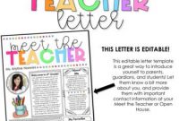 Meet The Teacher Template Editable – Back To School Night for Meet The Teacher Letter Template