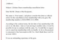 Membership Cancellation Letter Template– Format Sample & Example with regard to Gym Membership Cancellation Letter Template Free