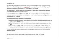 No-Objection Letter For The Project Preparation Facility within Letter Of Objection Template