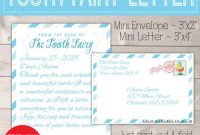 Personalized Tooth Fairy Letter Kit Boy, Printable Download First Lost  Tooth Note Set Envelope Template Pdf Digital Gift Idea No Teeth Cards intended for Tooth Fairy Letter Template