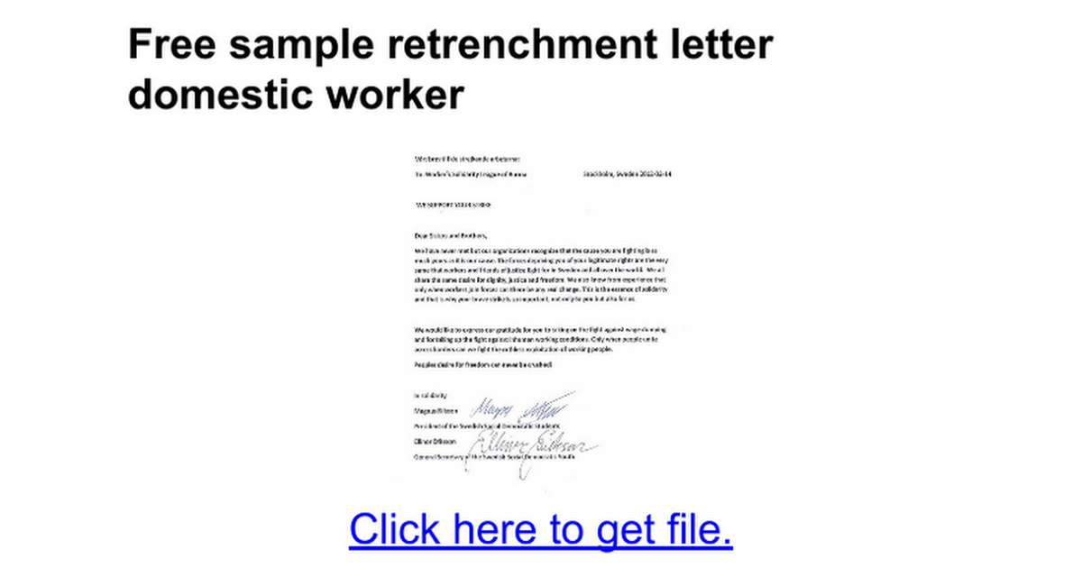 Pin On Retrenchment Letter intended for Retrenchment Letter Template