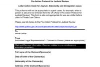 Pre-Action Protocol For Judicial Review intended for Pre Action Protocol Letter Template