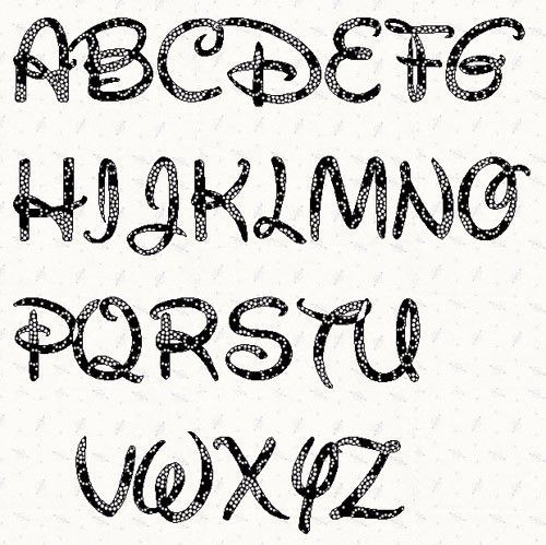Printable Alphabet Letter Stencil: Walt Disney Alphabet with regard to ...