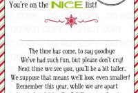 Printable Magic Elf Goodbye Letter 2 Or More in Elf Goodbye Letter Template