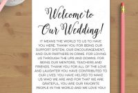 Printable Wedding Welcome Letter, Instant Download for Welcome Bag Letter Template