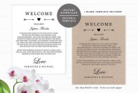 Printable Welcome Letter, Wedding Welcome Bag Note, Welcome intended for Wedding Welcome Letter Template