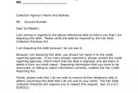 Sample Debt Validation Letters (How To Respond To Debt Claim) regarding Dispute Letter To Creditor Template