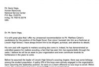 Sample Eagle Scout Letter Of Recommendation Letters (And for Eagle Scout Recommendation Letter Template