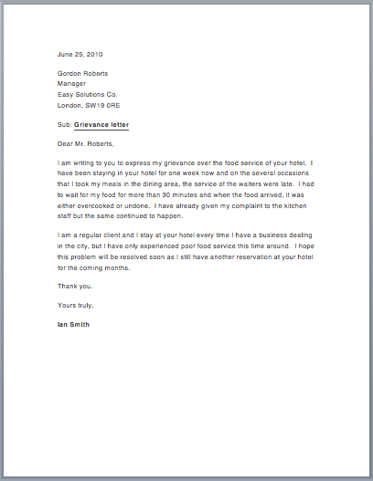 Sample Grievance Letter (With Images) | Lettering, Letter regarding Grievance Template Letters