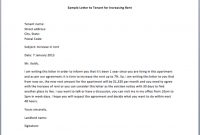 Sample Letter To Landlord For Being Unhappy About Recent throughout Rent Increase Letter Template