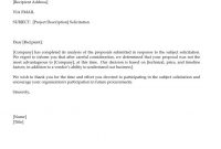 Sample Proposal Rejection Letter | Proposal Letter, Sample in Proposal Rejection Letter Template