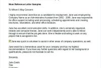 Sample Recommendation Letter From Boss intended for Template For Letter Of Recommendation From Employer
