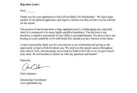 Scholarship Rejection Letter Template (15+ Sample Letters for Scholarship Award Letter Template