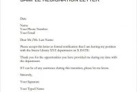 Teacher Resignation Letter Sample Pdf (With Images with Resignation Letter Template Pdf