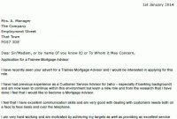 Trainee Mortgage Advisor Cover Letter Example – Icover.uk with Mortgage Letter Templates