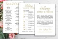 Wedding Welcome Letter Cards • Wedding Weekend Timeline • Wedding Welcome  Bag • Gable Box • Welcome Letter Template • Welcome Note Download for Wedding Welcome Letter Template