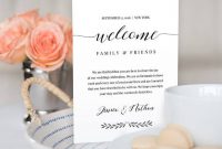 Welcome Bag Letter Template, Wedding Welcome Bag Note in Welcome Bag Letter Template