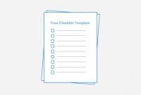 100% Free Checklist Templates – Download And Print regarding Blank Checklist Template Word