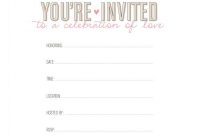 12 Free, Printable Bridal Shower Invitations with regard to Blank Bridal Shower Invitations Templates
