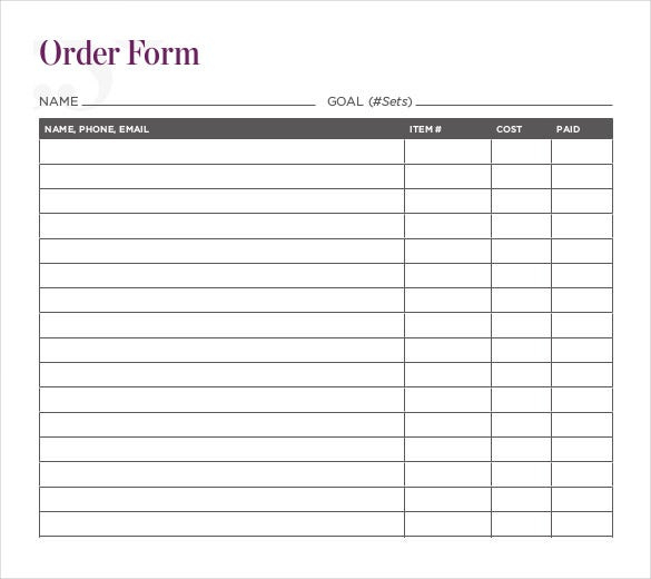 16+ Fundraiser Order Templates – Docs, Word | Free &amp; Premium throughout Blank Fundraiser Order Form Template