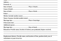 17 Obituary Template Samples | Templates Assistant for Fill In The Blank Obituary Template